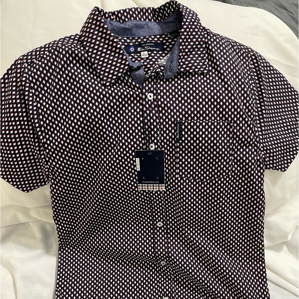 Boys short sleeve collared button up. NWT
